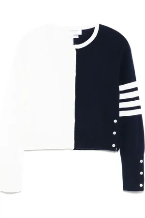 Thom Browne Cardigan crop à détail 4 bandes signature