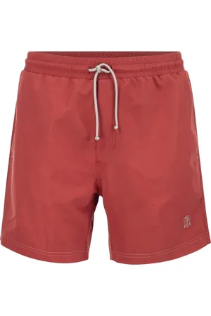 Brunello Cucinelli Short de bain à logo brodé