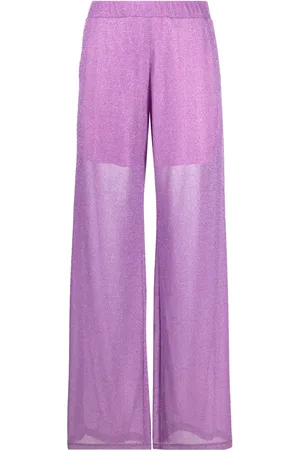 AMEN Pantalon ample à effet métallisé