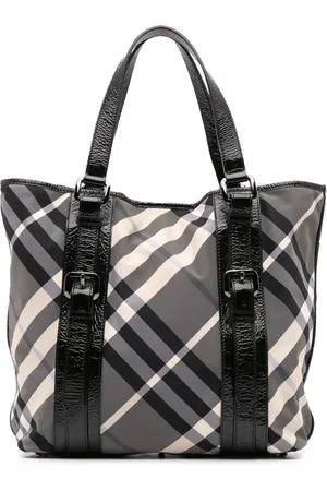 Burberry Sac à main Victoria en nylon à motif Beat Check (2000-2017)