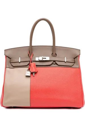 Hermès Sac à main tricolore Birkin Cascade Retourne 35 en cuir Clémence et Swift (2012)
