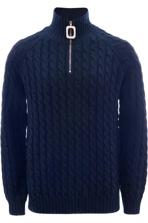 J.W.Anderson Pull Henley en maille torsadée
