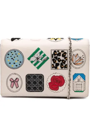 Dior Sac à bandoulière Wallet on Chain en cuir à détails de patchs (2016)
