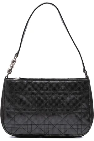 Dior Sac porté épaule en cuir de veau perforé à motif Cannage (2001)