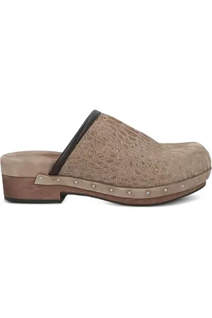 Brunello Cucinelli Mules à effet peau de crocodile