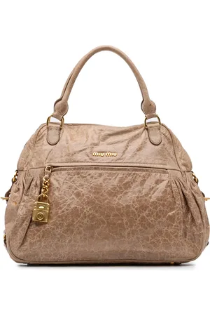 Miu Miu Sac à main Charm médium en cuir Nappa à effet usé (2010-2025)