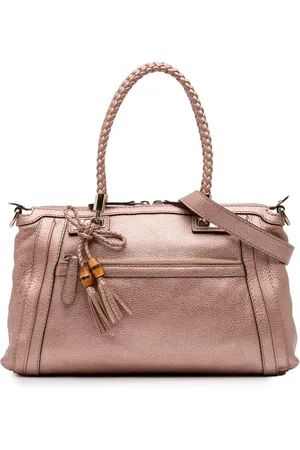 Gucci Sac à main métallisé Bella en cuir de veau grainé (2016-2024)