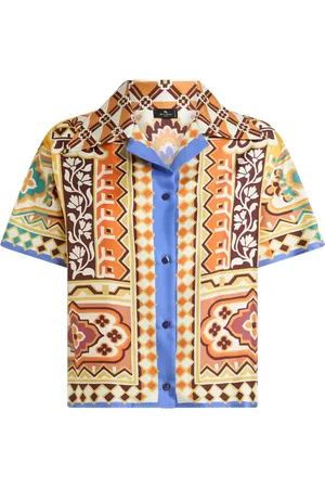 Etro Chemise en soie à fleurs
