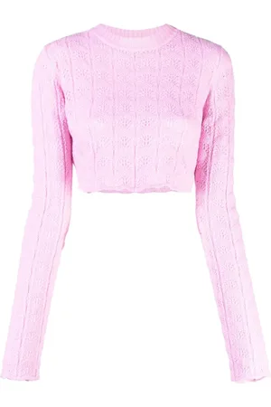 Sportmax Pull en maille ajourée à coupe crop