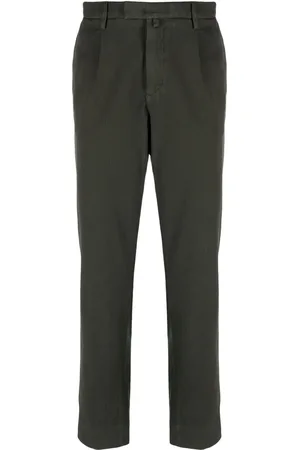 BRIGLIA Pantalon fuselé en velours côtelé à patch logo