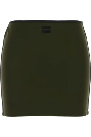 Miu Miu Minijupe à logo brodé