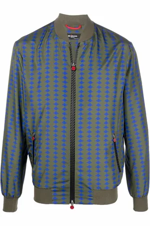 Kiton Veste zippée à motif géométrique