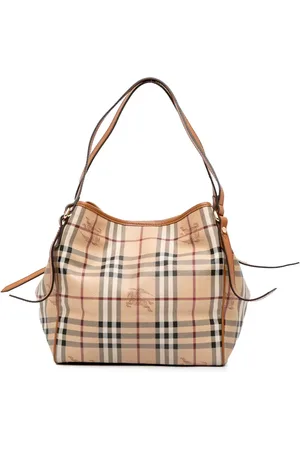 Burberry Sac à main Canterbury en toile enduite à motif Haymarket Check (2010-2017)