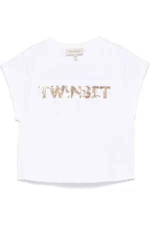 Twin-Set T-shirt à logo brodé de sequins