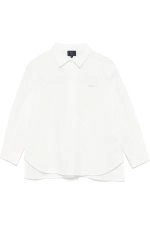 FAY Blouse à logo brodé