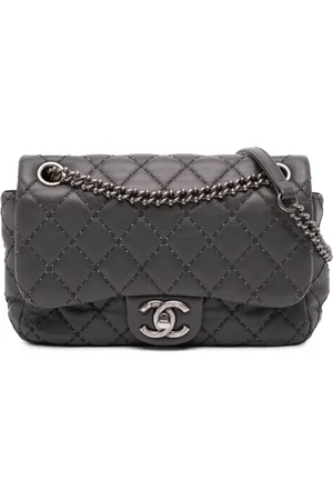 CHANEL Sac porté épaule Single Flap en cuir d