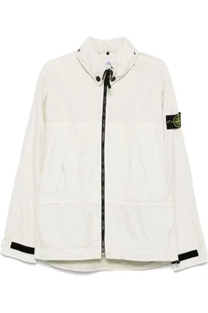 Stone Island Veste en lin à carreaux