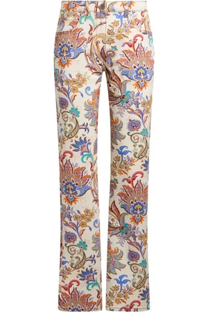 Etro Jean droit à fleurs
