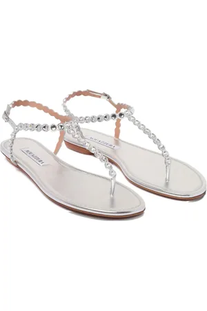 Aquazzura Sandales à ornements en cristal