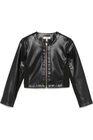 Twin-Set Veste crop en cuir artificiel
