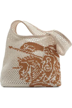 Burberry Petit sac cabas en crochet à logo EKD