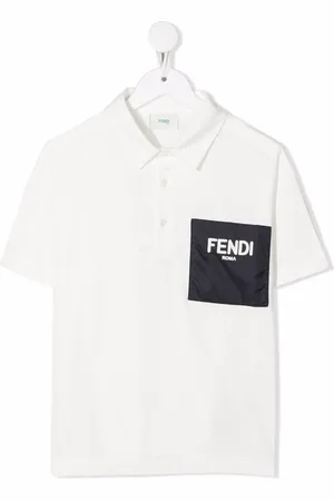 Fendi Polo en coton à logo imprimé