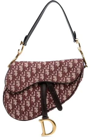 Dior Sac porté épaule Saddle en toile Oblique (2018)