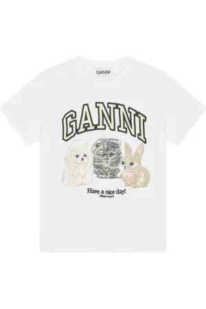 Ganni T-shirt à logo imprimé