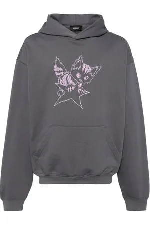 We11 Done Hoodie en coton à imprimé monstre