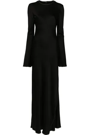 ROTATE Robe en satin à coupe longue