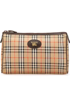 Burberry Pochette en toile à motif Haymarket Check (années 1900)