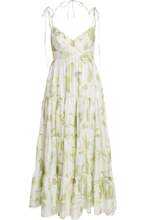 Erdem Robe longue à imprimé végétal