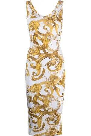 VERSACE Robe mi-longue à imprimé Barocco