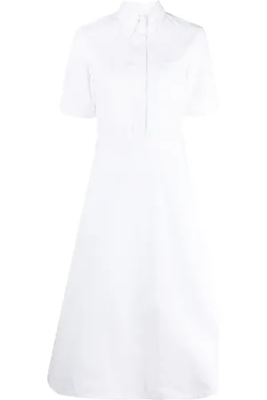 Thom Browne Robe-chemise évasée à manches courtes