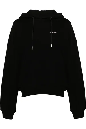 OFF-WHITE Hoodie en coton à logo brodé