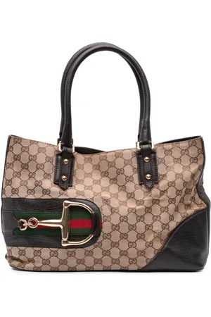 Gucci Sac Hasler en toile GG à bande Web (2000-2015)
