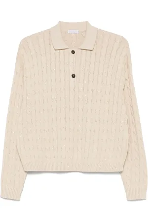 Brunello Cucinelli Polo en maille torsadée