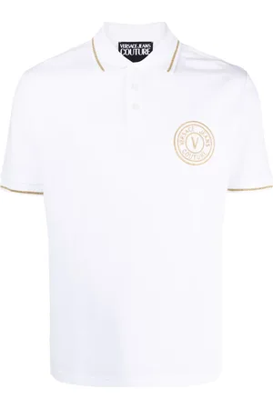 VERSACE Polo en coton à logo brodé