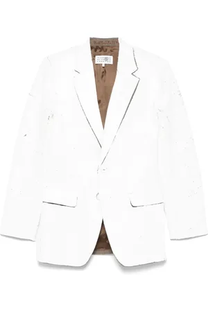 Maison Margiela Blazer à effet craquelé