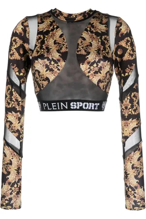 Philipp Plein Chemise crop à imprimé baroque