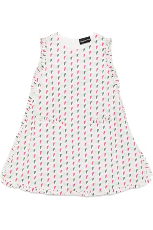 Emporio Armani Robe courte en maille à manches courtes