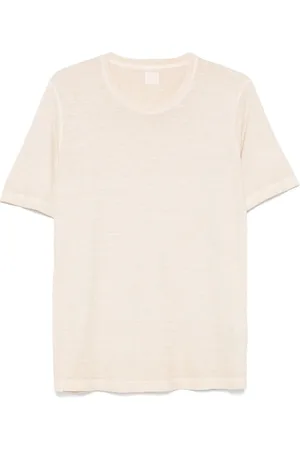 120% Lino T-shirt à logo brodé