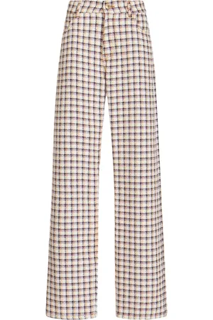 Etro Pantalon ample à carreaux en jacquard