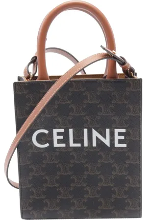 Céline Mini sac à bandoulière Triomphe Vertical Cabas en toile enduite (2020-2024)