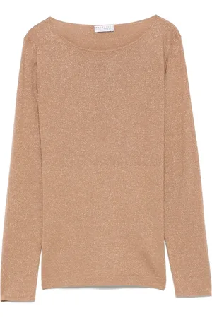 Brunello Cucinelli T-shirt en maille métallisée