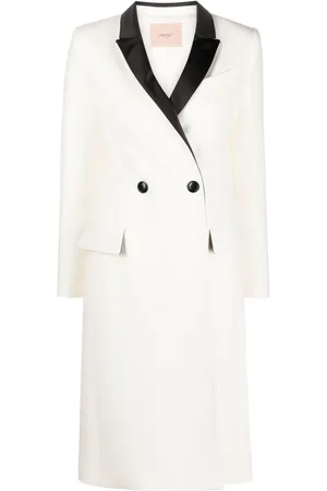 Twin-Set Blazer croisé à revers contrastants