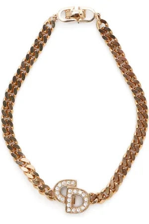 Dior Bracelet en chaîne à strass
