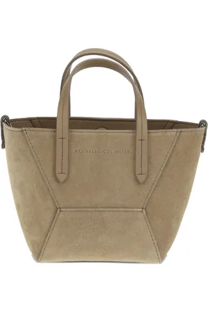 Brunello Cucinelli Sac porté épaule en daim