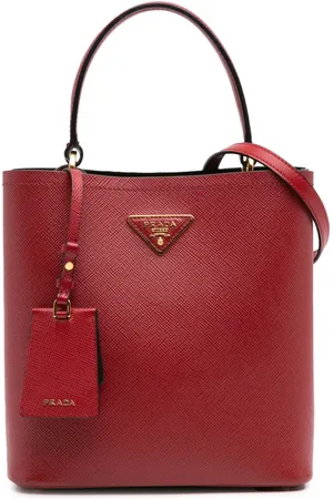 Prada Sac à main Cuir Panier médium en cuir Saffiano (2013-2024)