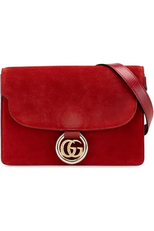 Gucci Petit sac à bandoulière en daim GG Ring Torchon (2000-2015)